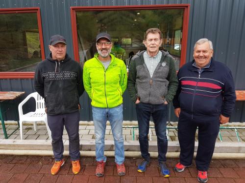 2. Platz Mannschaft König v.l. Rainer Wölfl, Edi Wölfl, Willi Weinberger, Franz Kollmeier